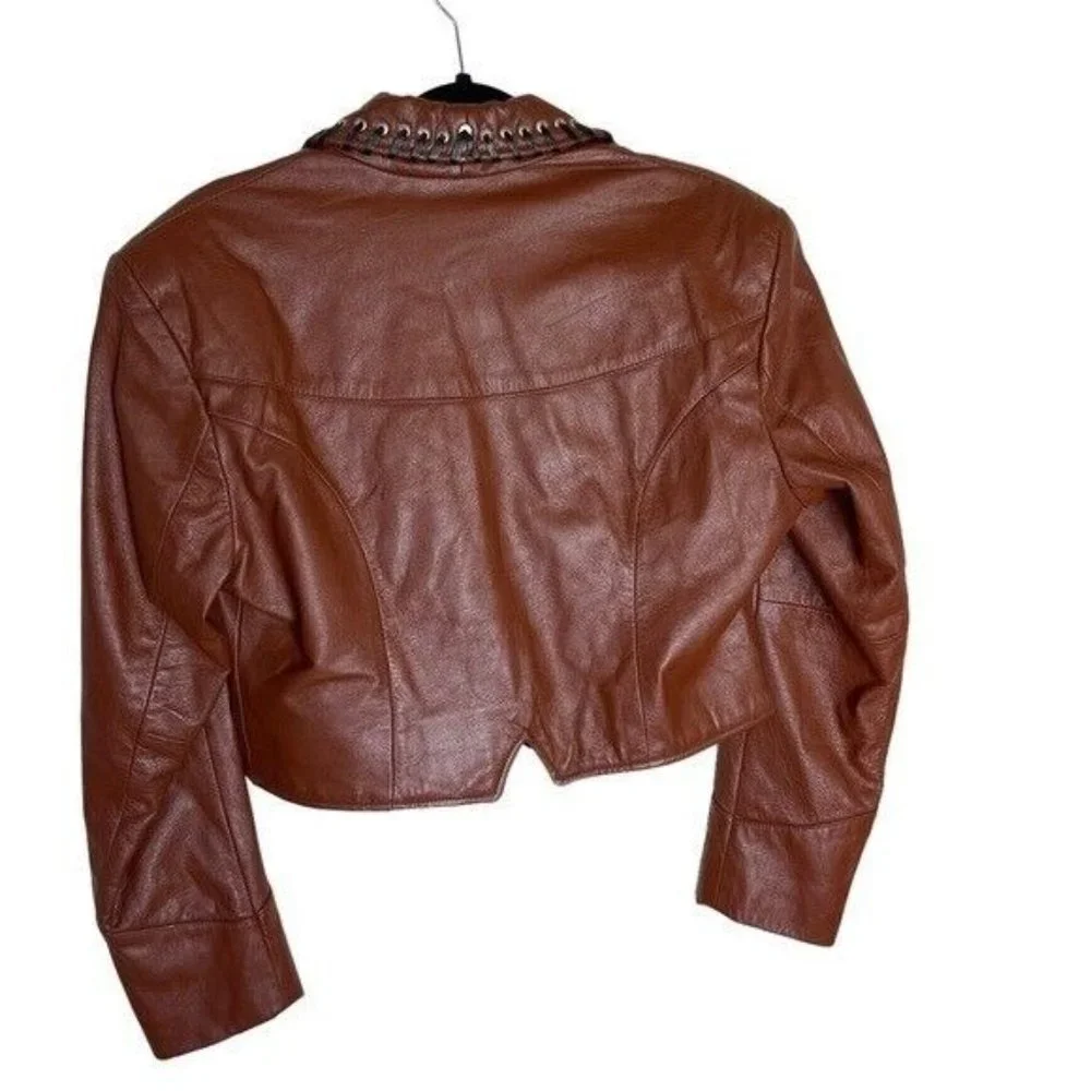 Vintage Pioneer Wear Women’s Western genuine leather jacket size Medium - Picture 2 of 12